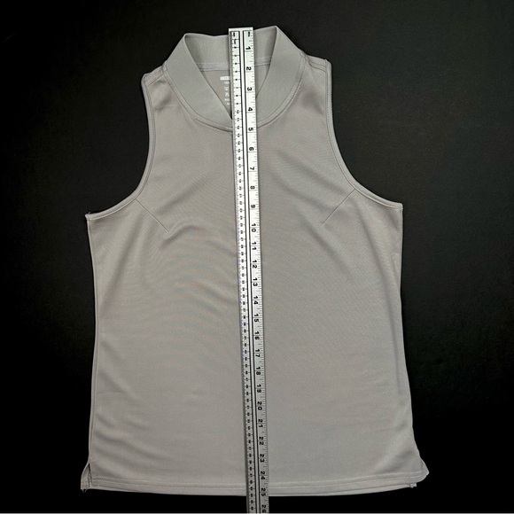 Ladie’s Racerback Mandarin Collar Gray Golf Shirt S 100% Polyester - Picture 4 of 6